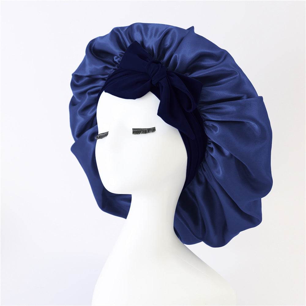 Silk Hair Bonnet For Sleeping Satin bonnet for curly hair - www.Shopthatapp.com