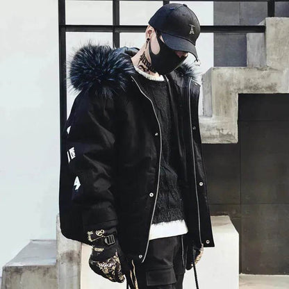 Winter padded coat Huge fur lined parka winter coat jacket for men warmest winter coats - www.Shopthatapp.com