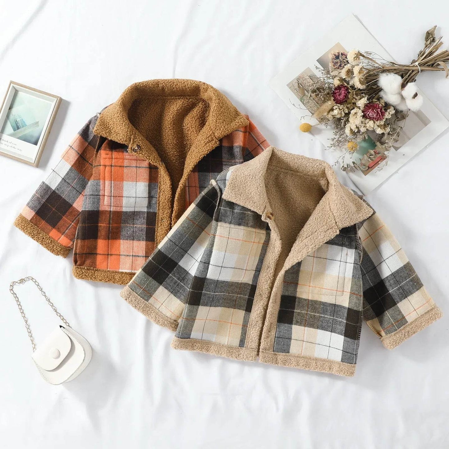 Autumn New Plush Plaid Reversible Coat - www.Shopthatapp.com