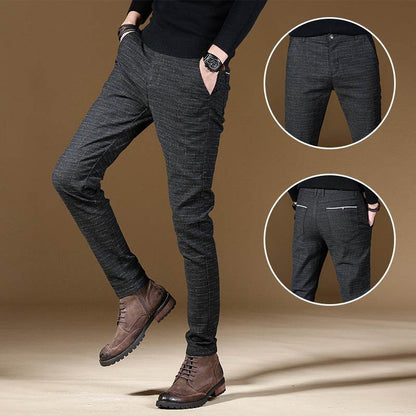 Fashion High Quality Men Spring Autumn Slim fit straight Trouser - www.Shopthatapp.com