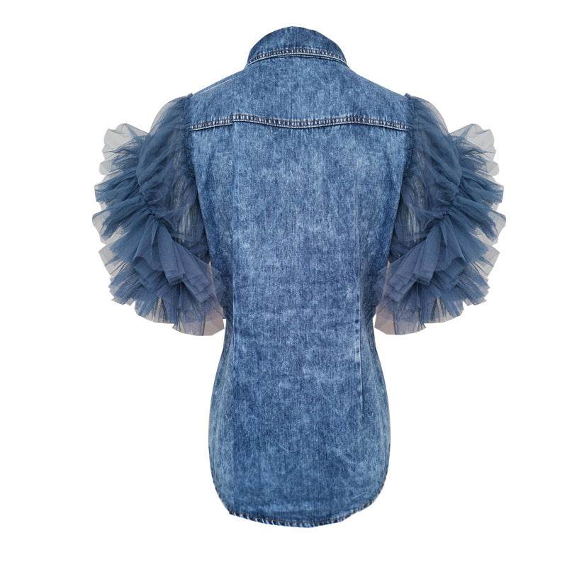 Denim Jacket Women Casual Sleeveless Lapel Style - www.Shopthatapp.com