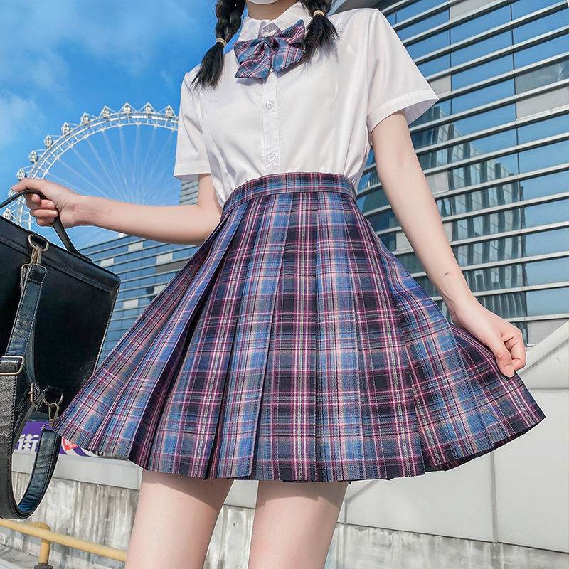 Student Jk Plaid Skirt Preppy Style Mini Pleated  Kilt Skirt - www.Shopthatapp.com