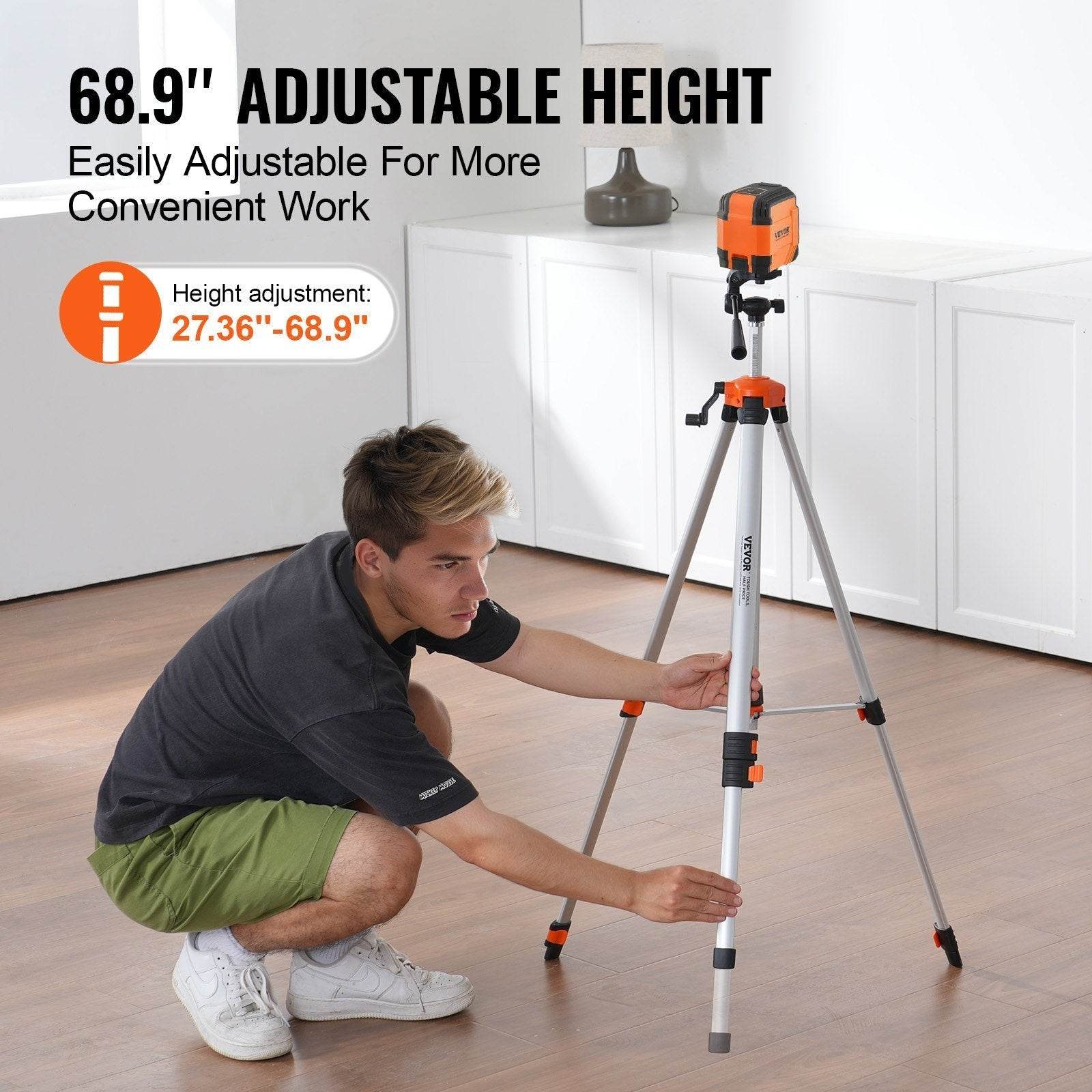 Laser Level Tripod  X 20 Thread 27.36-68.11 Inch Height Adjustment - www.Shopthatapp.com