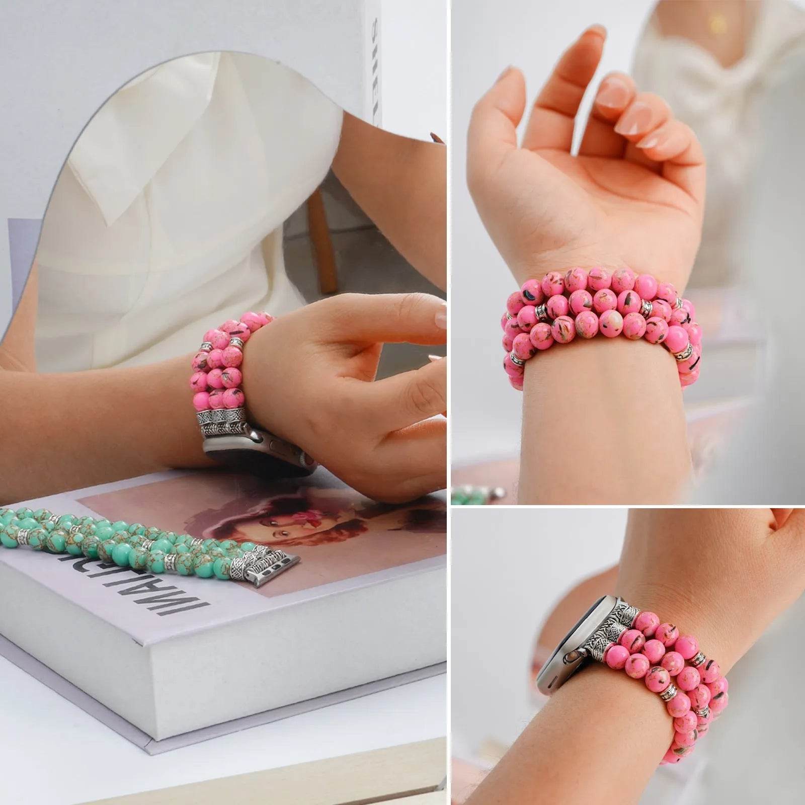 Beaded Bracelet Smart Phone Watch Strap for women - www.Shopthatapp.com