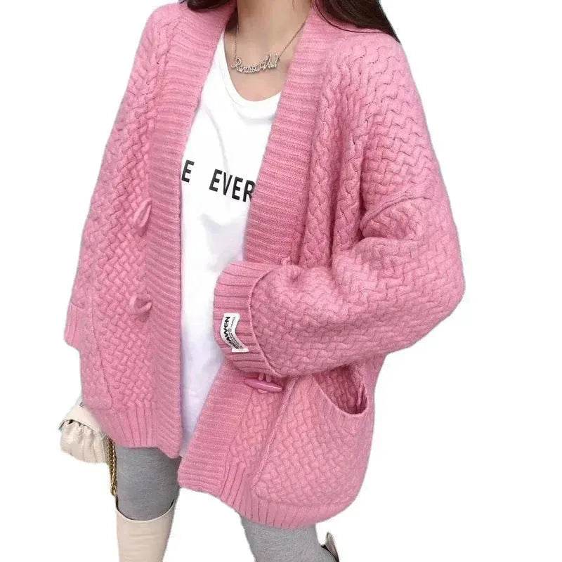 Autumn Winter Button Down Woolen Cashmere sweater Cardigan for women - www.Shopthatapp.com