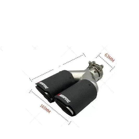 Y Model Compatible For Remus Exhaust  Pipe Tip Muffler Tips Carbon Fiber Stainless Steel Dual Outlet Tails Throat Rear Nozzle - www.Shopthatapp.com