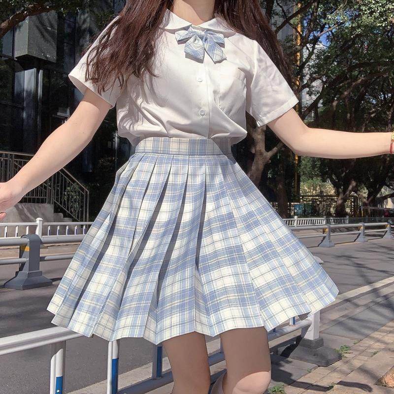 Student Jk Plaid Skirt Preppy Style Mini Pleated  Kilt Skirt - www.Shopthatapp.com