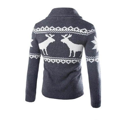 Men's fawn Deer Button Christmas cardigan sweater - www.Shopthatapp.com