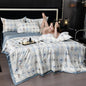 Printed Washed Tencel Summer Cooling Duvet Four-piece Set - www.Shopthatapp.com