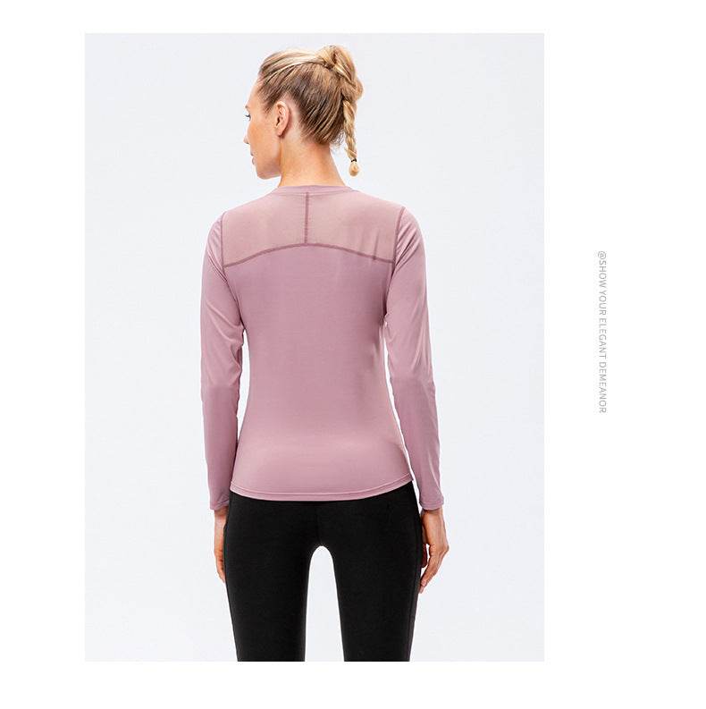 Quick Drying Breathable Long Sleeve Yoga Workout Gym T-shirt for women - www.Shopthatapp.com