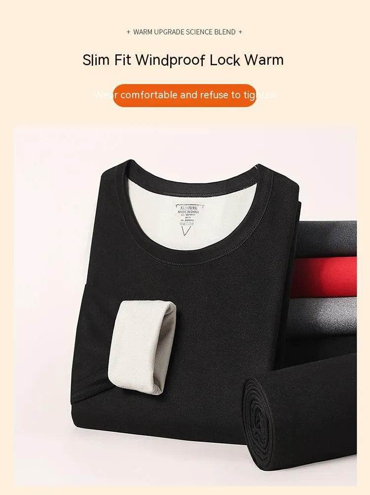 Men's Thermal Underwear Fleece-lined Double-sided Brushed Long John set - www.Shopthatapp.com