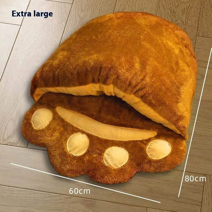 Winter Warm Thickened House Semi-closed Cat Nest - www.Shopthatapp.com