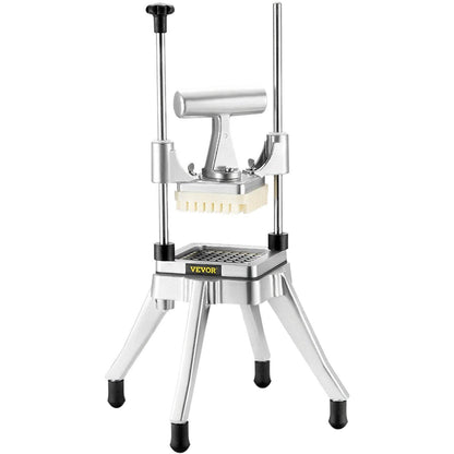 Commercial Vegetable Fruit Chopper, Stainless Steel French Fry Cutter With 4 Blades - www.Shopthatapp.com