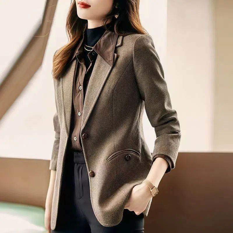 Fashion Personality Woolen Business Formal Blazer jacket Women - www.Shopthatapp.com