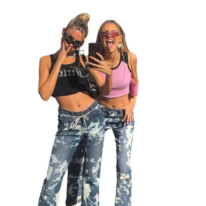 Slim Fit Slimming Versatile Personality Bootcut Jeans Pants women - www.Shopthatapp.com