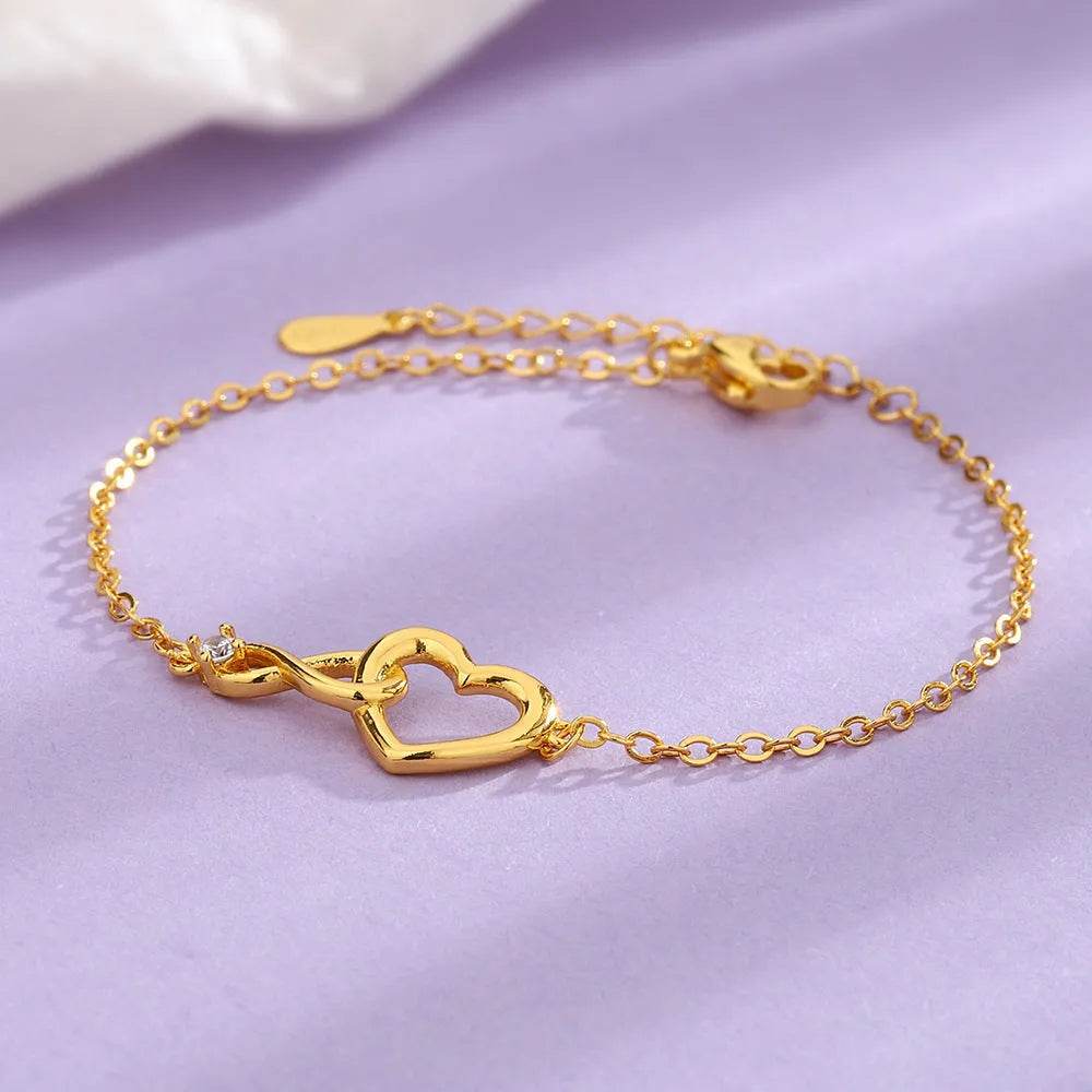 Heart-shape Bracelet Fashion Jewelry Versatile Love Bracelet Gift For Girlfriend Valentine's Day - www.Shopthatapp.com