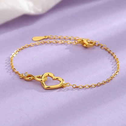 Heart-shape Bracelet Fashion Jewelry Versatile Love Bracelet Gift For Girlfriend Valentine's Day - www.Shopthatapp.com