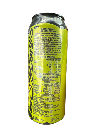 Monster Energy Zero Sugar Limited Edition Lando Norris 500ML - U.K Edition - www.Shopthatapp.com