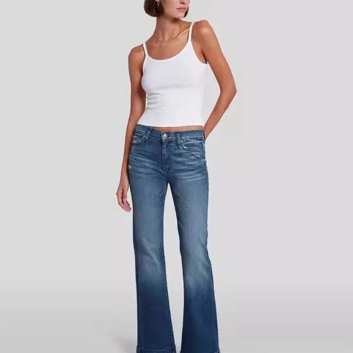 Retro Hip Lifting Stretch Bootcut Jeans Pants women - www.Shopthatapp.com