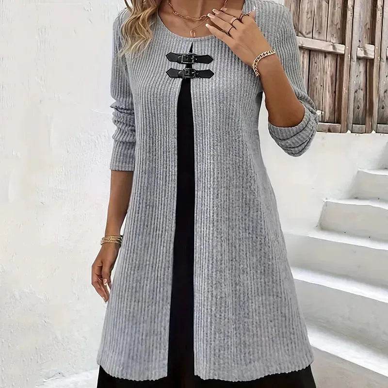 Winter Cashmere  Slim Fit Midi Flared Sweater Dress - www.Shopthatapp.com