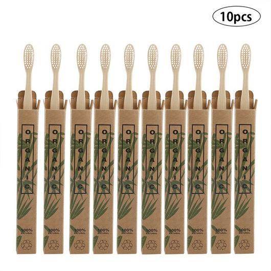 10pcs  Bamboo toothbrushes - www.Shopthatapp.com