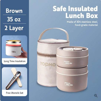Portable Self-heating Japanese Multi Layer Thermal Insulated Lunch Box for Adult. - www.Shopthatapp.com