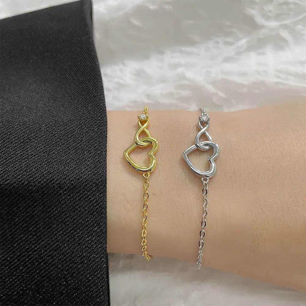 Heart-shape Bracelet Fashion Jewelry Versatile Love Bracelet Gift For Girlfriend Valentine's Day - www.Shopthatapp.com