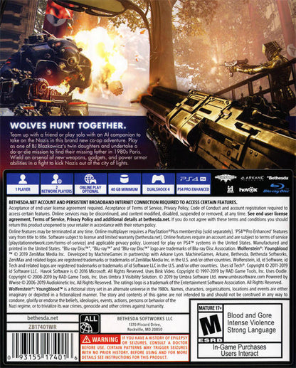 WOLFENSTEIN - YOUNGBLOOD (usagé) - www.Shopthatapp.com