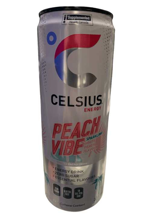 Celsius Peach Vibe Zero Sugar Energy Drink 355ML - Canadian Edition - www.Shopthatapp.com