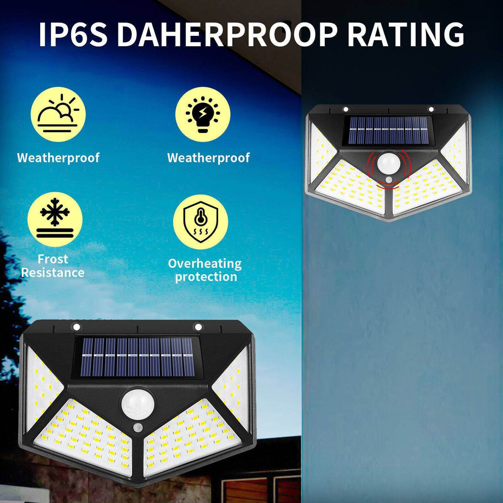 4X Solar Power PIR Motion Sensor Wall Lights LED Outdoor Garden Security Lamp - www.Shopthatapp.com