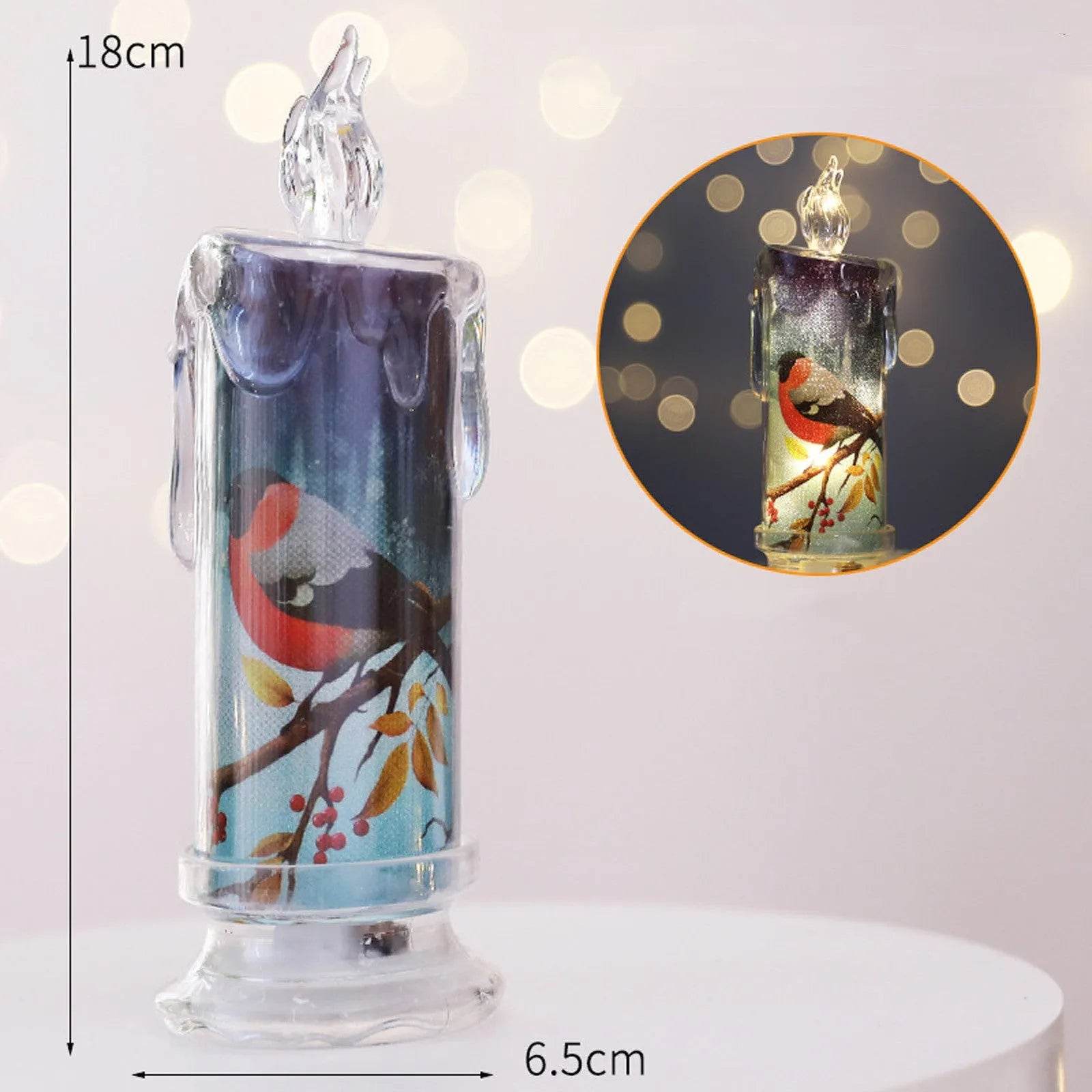 Christmas Transparent Electronic Flameless Candles Decorative Gifts - www.Shopthatapp.com