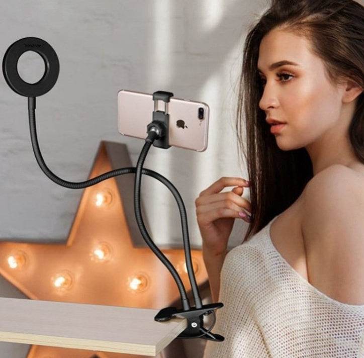 Live Streaming Light - LED Selfie Ring Light for Live Adjustable Makeup Light-8cm Stand - www.Shopthatapp.com
