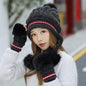 Women Cozy Knit Fleece-Feel Beanie With Ear Flaps Winter Hat Perfect For Skiing & Outdoor Activities - www.Shopthatapp.com