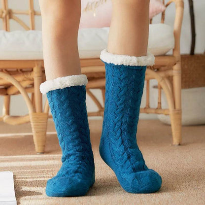 Winter Warm Knitted Plush Floor Socks Home Indoor Non-slip Carpet Socks For Men And Women - www.Shopthatapp.com