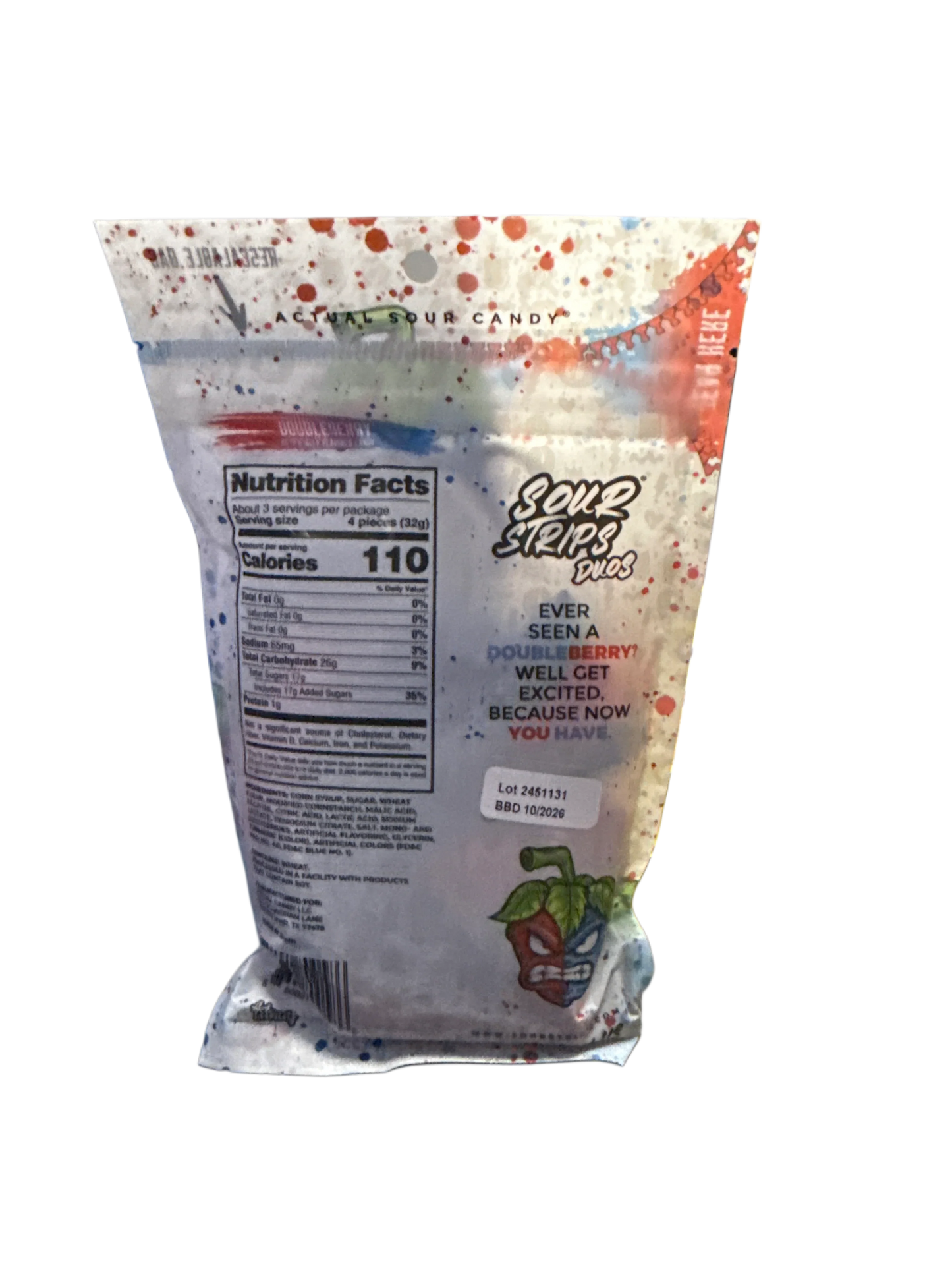 Sour Strips Doubleberry Flavour 96G - U.S Edition - www.Shopthatapp.com