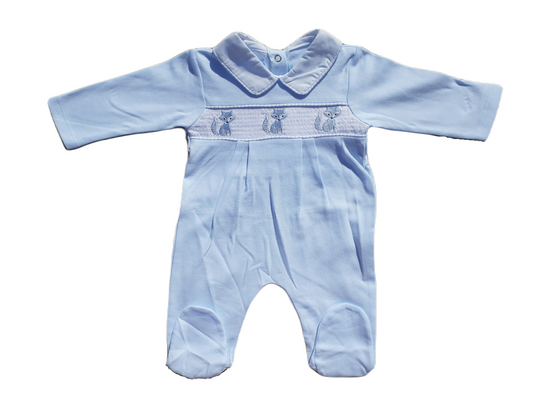 Grenouillère à smocks Blue Fox