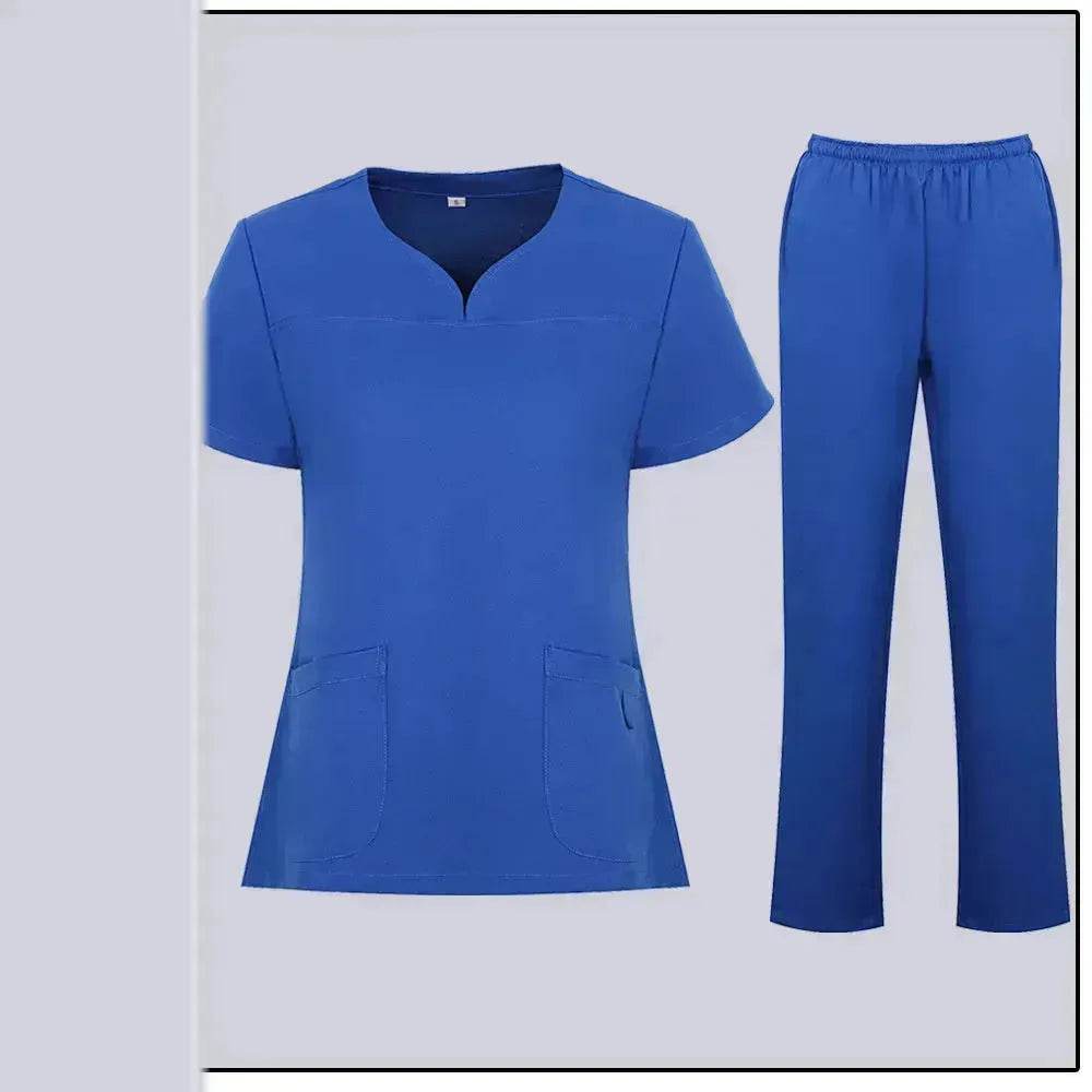 Women Nurse Uniform Female - Hospital Nurse Costume - V Neck Top Pants Set - www.Shopthatapp.com