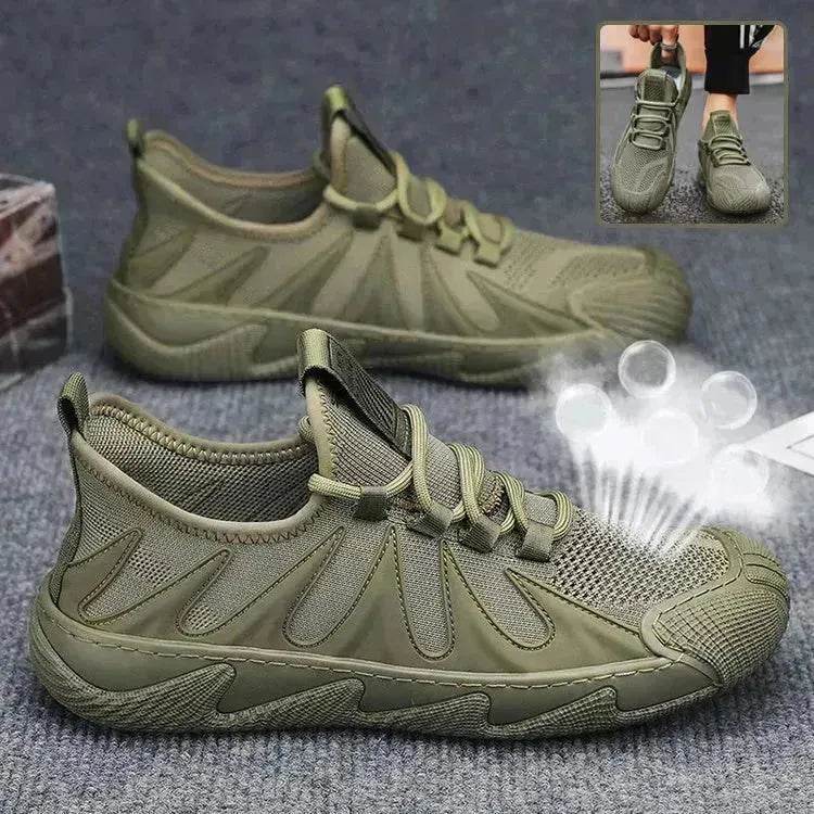 Breathable Mesh Sports Shoes Casual Lace-up Sneakers Men Non-slip Shoes - www.Shopthatapp.com