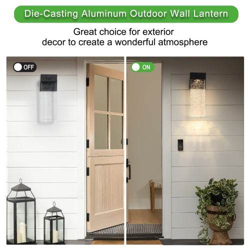 Outdoor Waterproof Transparent LED Crystal Wall Light Supports Many Types Of Bulb-2 Packs - www.Shopthatapp.com