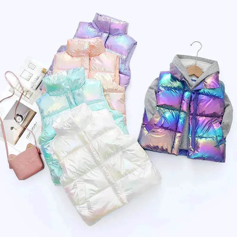 Down Cotton Vest Autumn And Winter Waistcoat Winter Clothing Children Sleeveless Puffer jacket - www.Shopthatapp.com