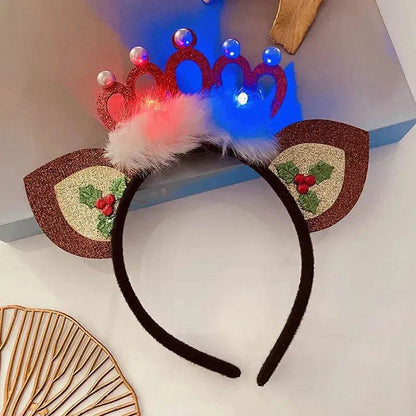 Christmas With Light Headband Snowflake Women's - www.Shopthatapp.com
