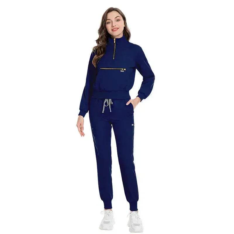 Leisure Jogging Surgical Gown Split Hospital Surgical Gown Stretch Nurse Suit - www.Shopthatapp.com