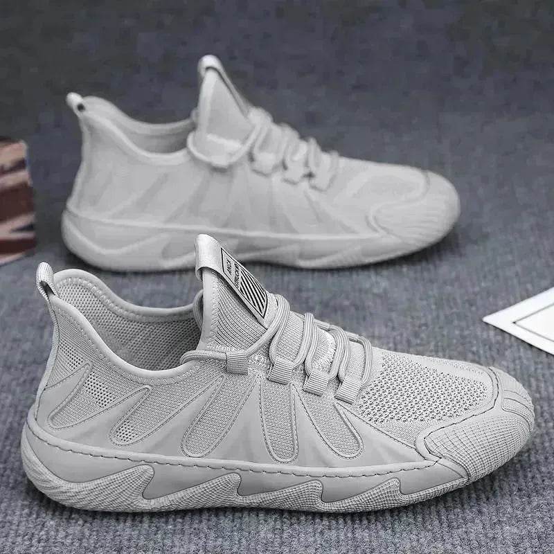 Breathable Mesh Sports Shoes Casual Lace-up Sneakers Men Non-slip Shoes - www.Shopthatapp.com