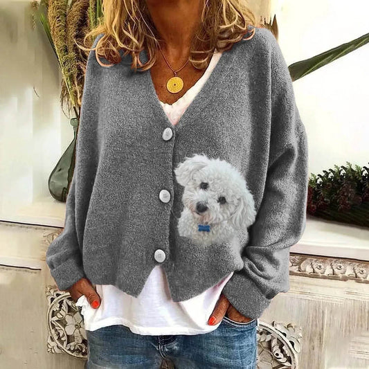 Christmas Abstract Printing Casual Cloak Coat Cardigan Sweater - www.Shopthatapp.com