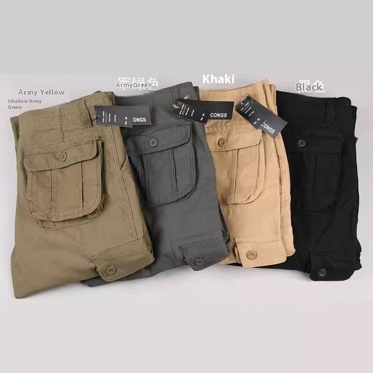 Multi-pocket Men's Casual Loose Labor Protection Cargo Pants - www.Shopthatapp.com
