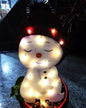 Christmas Scene Decoration With LED Lights Christmas Snowman Ornaments - www.Shopthatapp.com