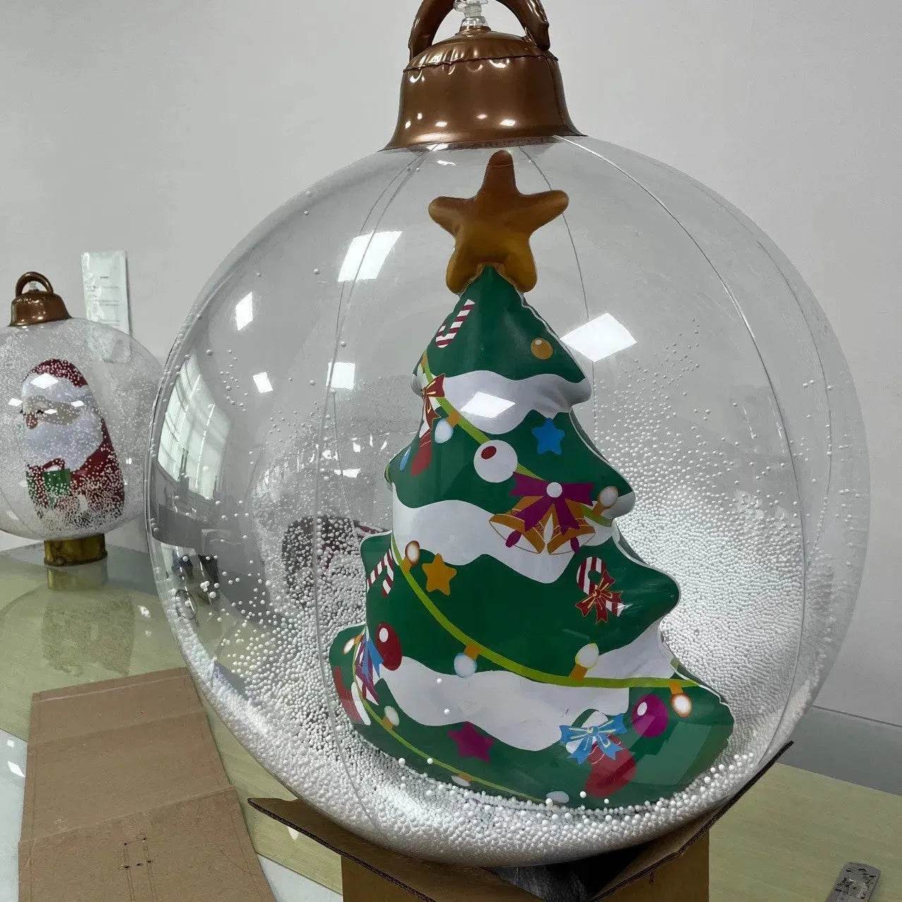 Inflatable Snowman Santa Claus Hanging Christmas Ball decoration - www.Shopthatapp.com