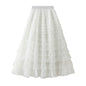 Cake Skirt Women's White Gauze long Layered tulle Skirt - www.Shopthatapp.com