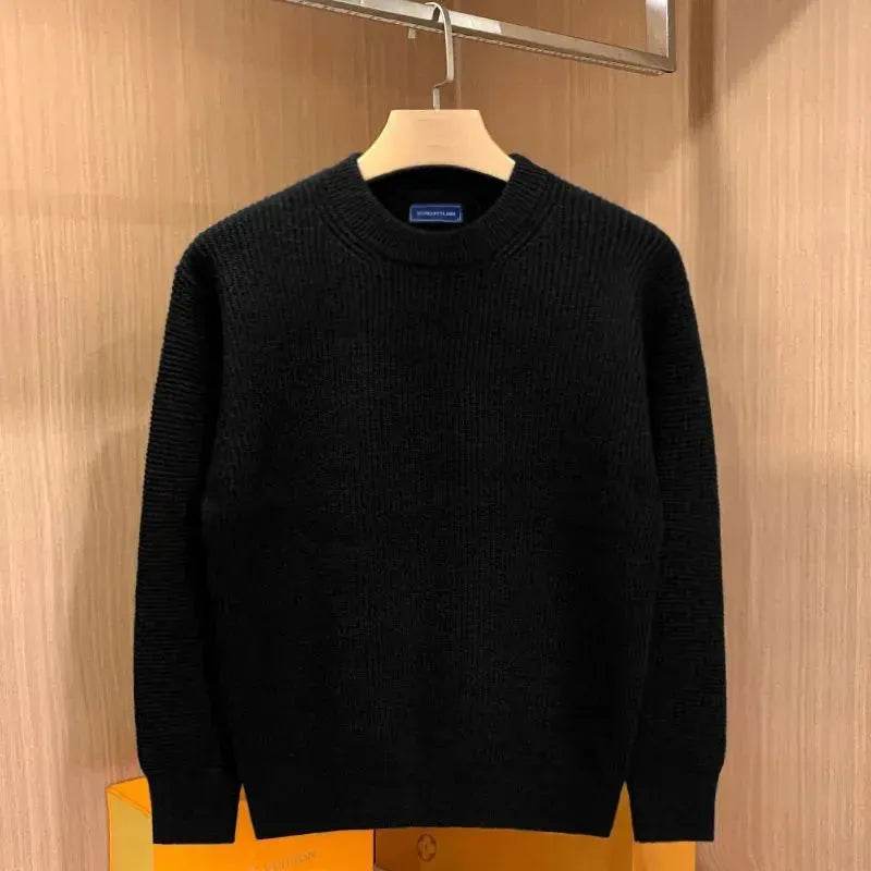 Autumn Fashion Knitted Woolen Thick Round Neck Pullover Sweater for men - www.Shopthatapp.com