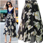 Women Formal Work Office High Waist Floral Midi Big Swing Chiffon Skirt - www.Shopthatapp.com